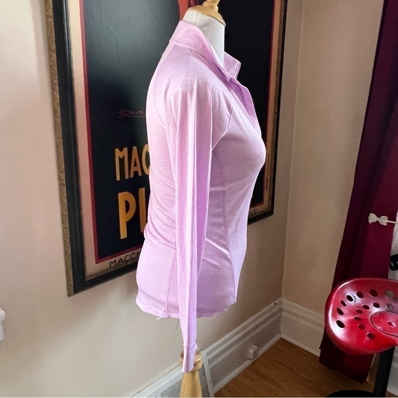 Under Armour Lilac  Half Zip Long Sleeve Heat Gear Long Sleeve Pullover Shirt - Picture 8 of 16